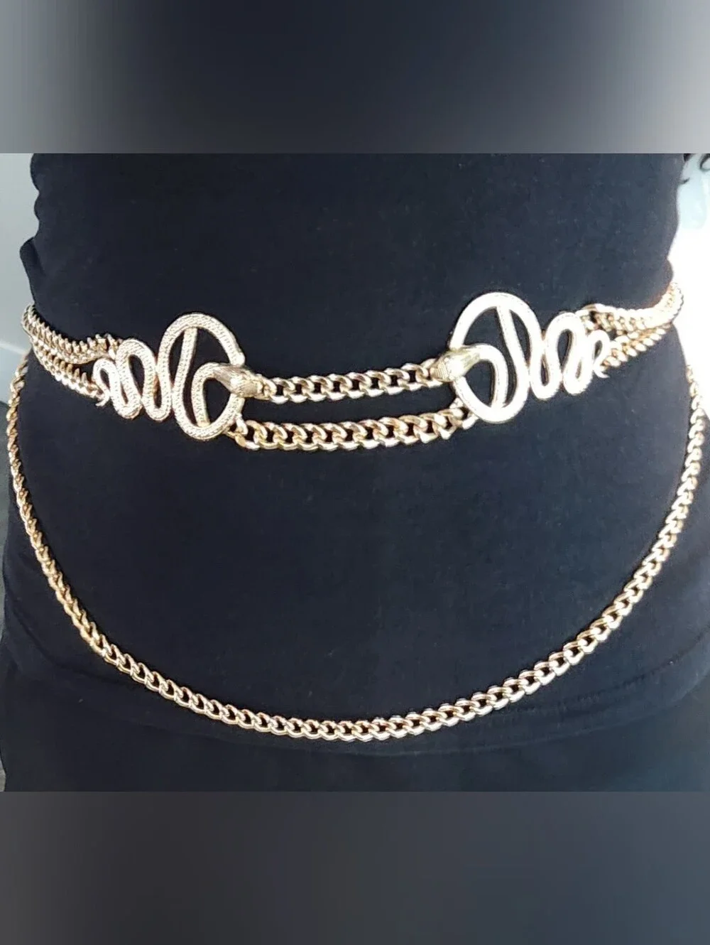 Gold Chain Link Waist Snake Belt